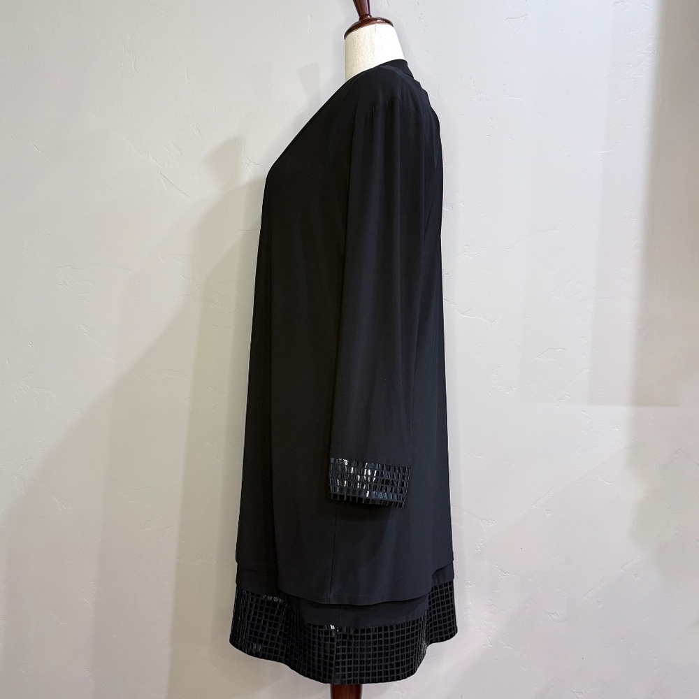 ONYX Nite Black Plus Size Sleeveless Dress & Jacket Set - Size 20W